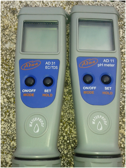 pH and EC meters