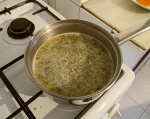 Let the water, cannabis and butter simmer together for at least 30 minutes